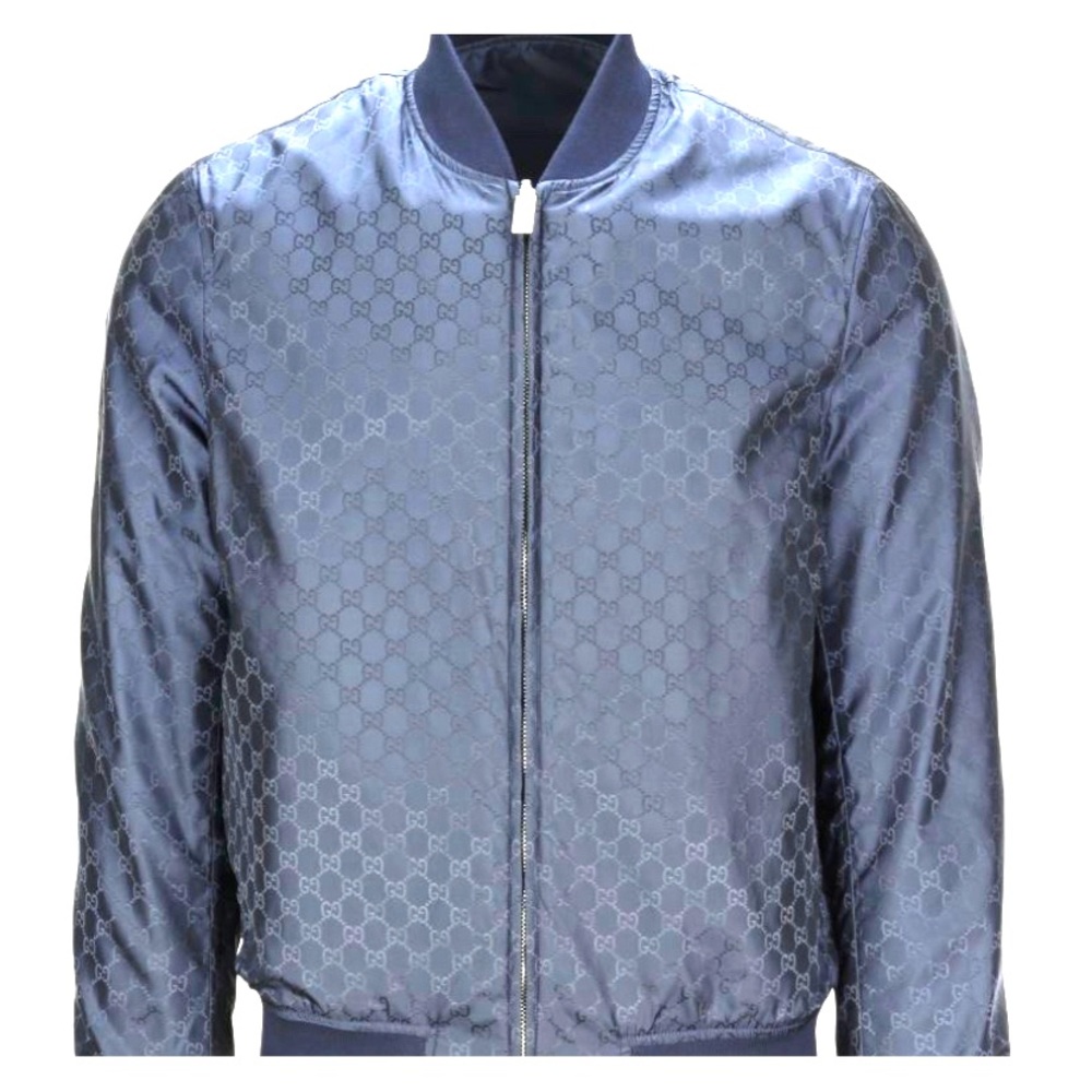 Gucci reversible Double GG navy nylon Jacket mens